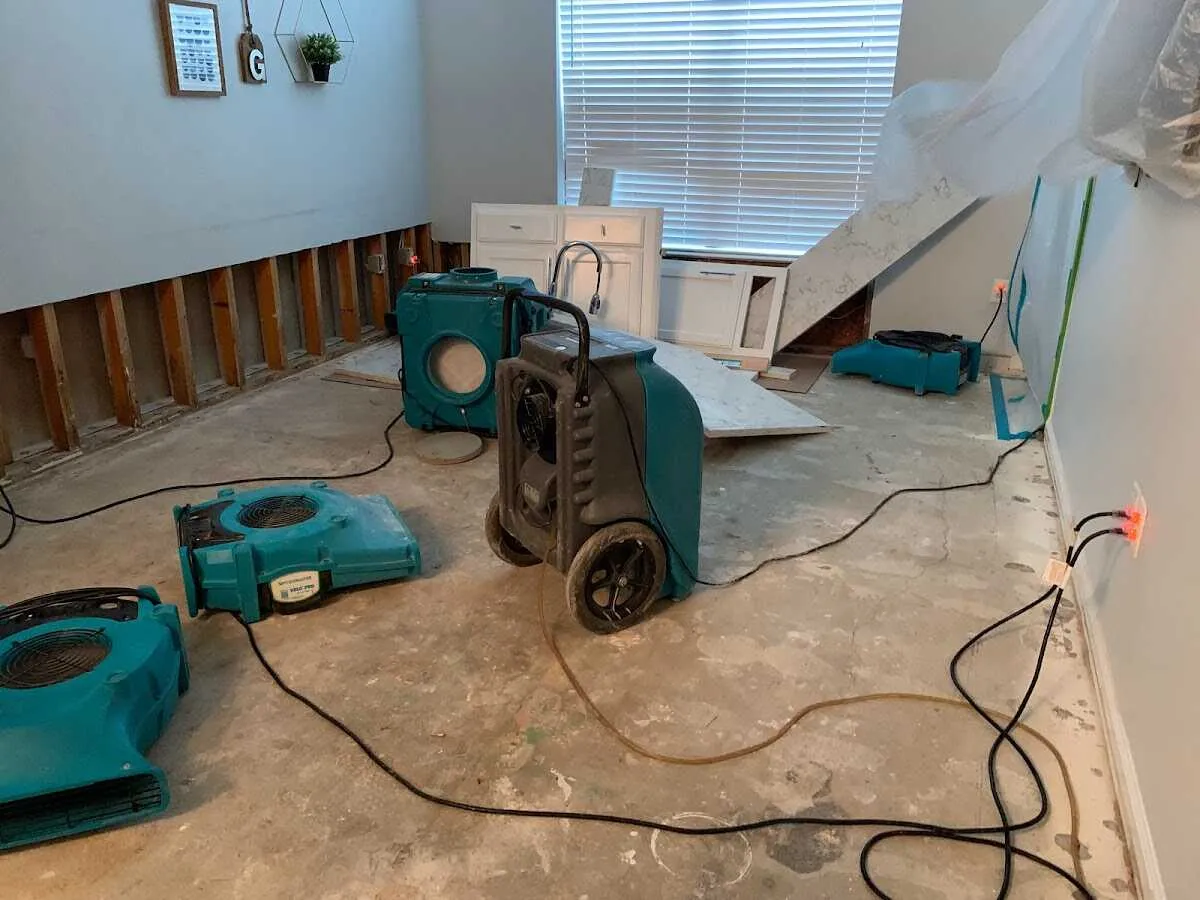 Dehumidifier in flood-cut room for Water Extraction & Removal in Veneta